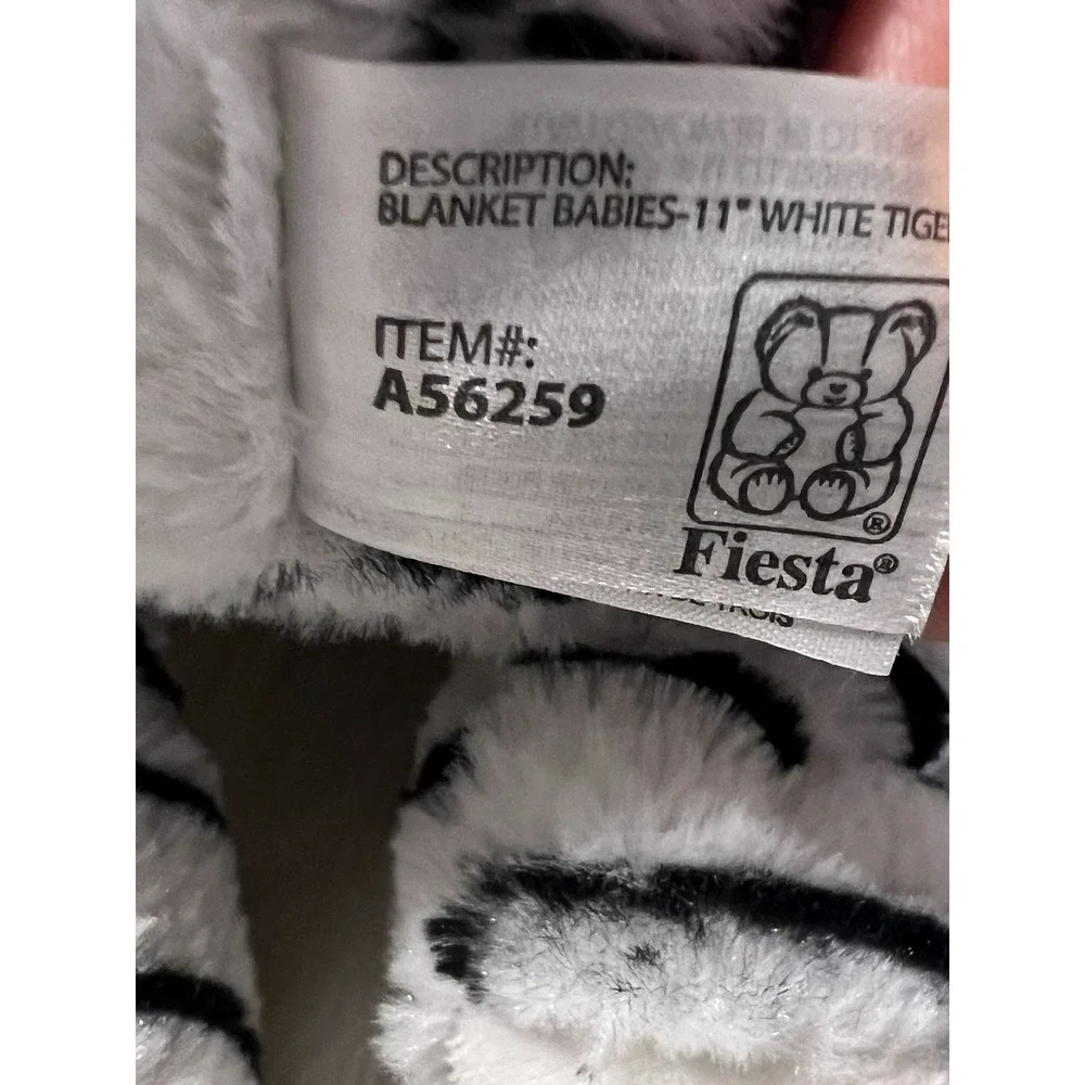 Fiesta Blanket Babies White Tiger Swaddle Wrap Stuffed Animal 11
